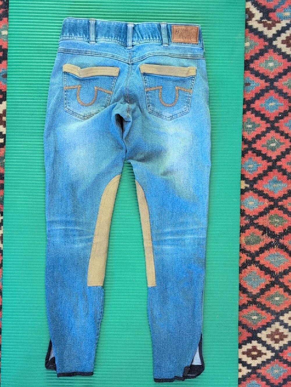 Goode Rider Women’s Blue Denim Riding Breeches size 26 R - Picture 9 of 9